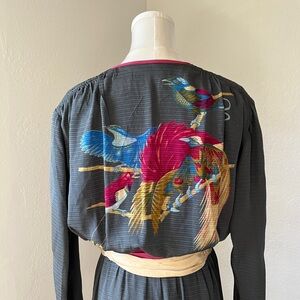 Dromy’s Gray and Pink Long Sleeve Dress